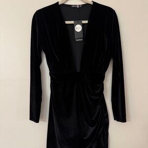 Black Velvet BOOHOO Dress
